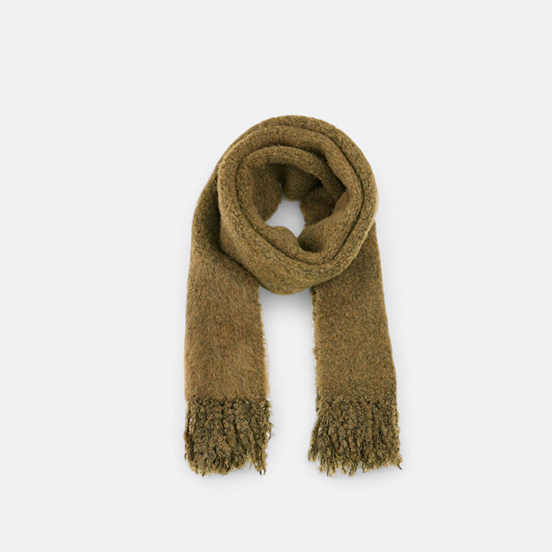 Solid Color Knitted Scarf for Women