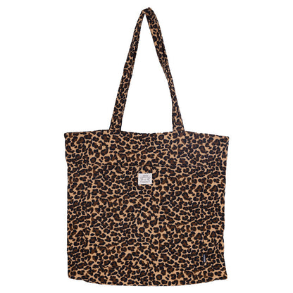 Casual Corduroy Leopard Print Shoulder Bag