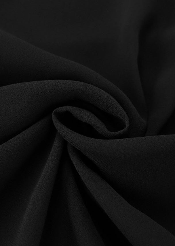 Backless Spaghetti Strap Maxi Dress Black Sheer