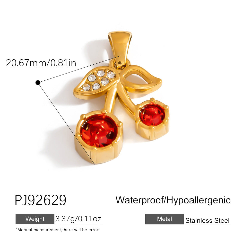 Colorful Oil-Drop Fish Heart Pendant Steel DIY Jewelry Accessories