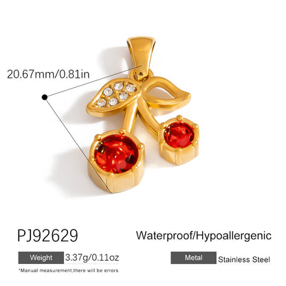Colorful Oil-Drop Fish Heart Pendant Steel DIY Jewelry Accessories