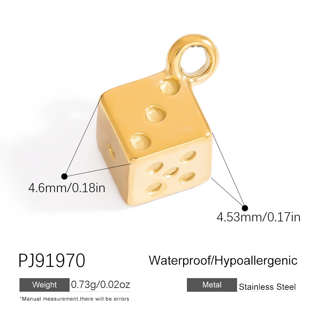 Stainless Steel DIY Enamel Pendant Accessories - 18K Gold Color Retention