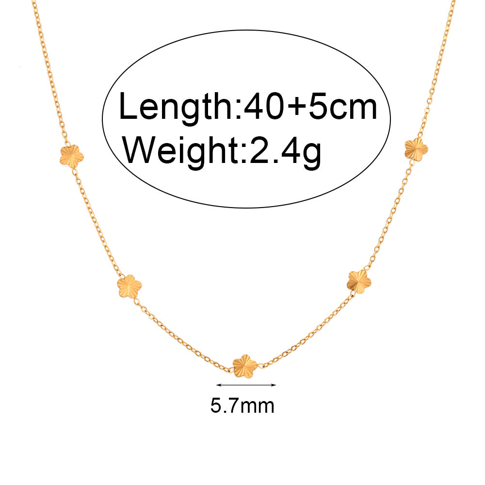 2+ Simple Flower Square Chain Necklaces