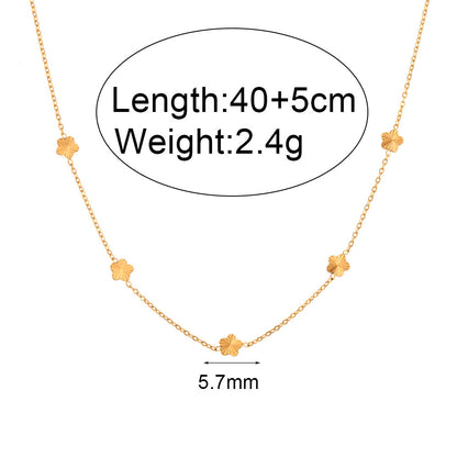2+ Simple Flower Square Chain Necklaces