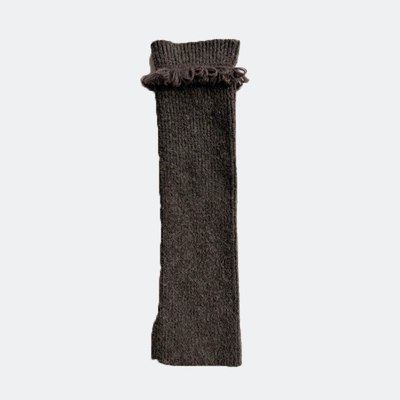 Warm Wool Blend Knit Leg Warmers for Women