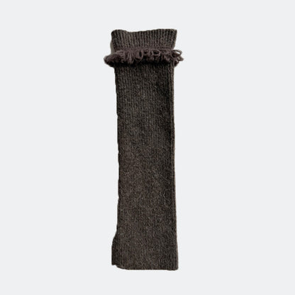 Warm Wool Blend Knit Leg Warmers for Women