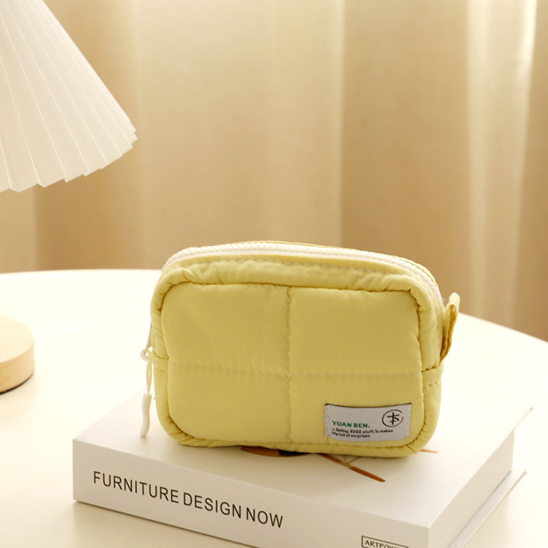 Solid Color Nylon Waterproof Makeup Bag