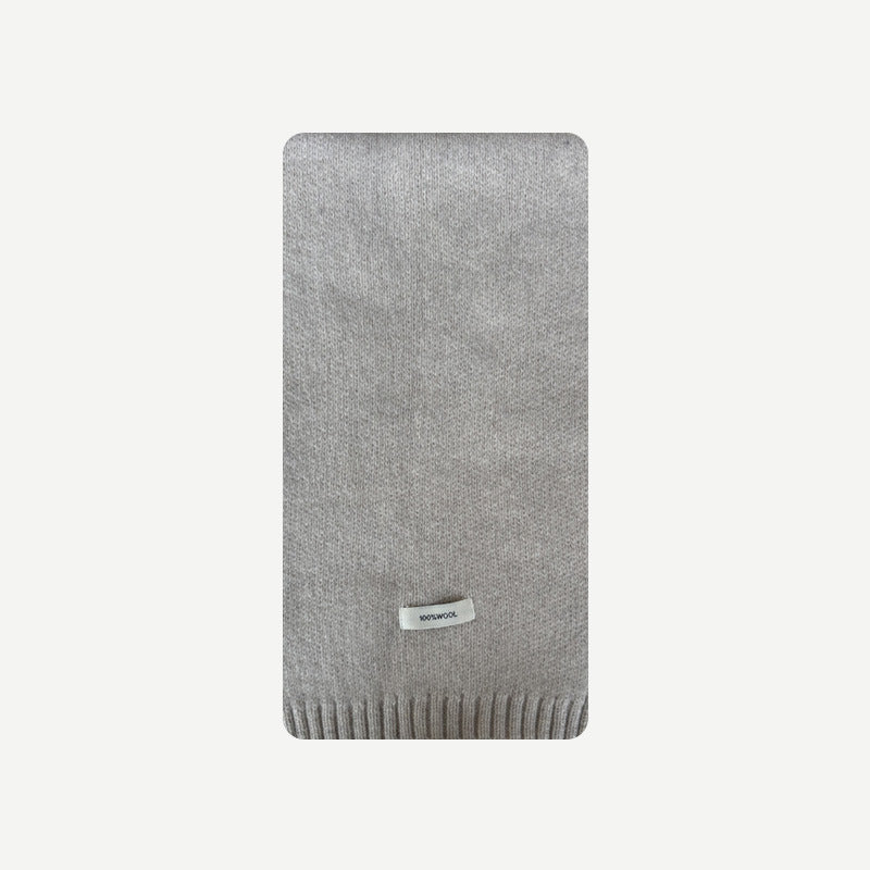 Solid Color 100% Australian Merino Wool Scarf for Women