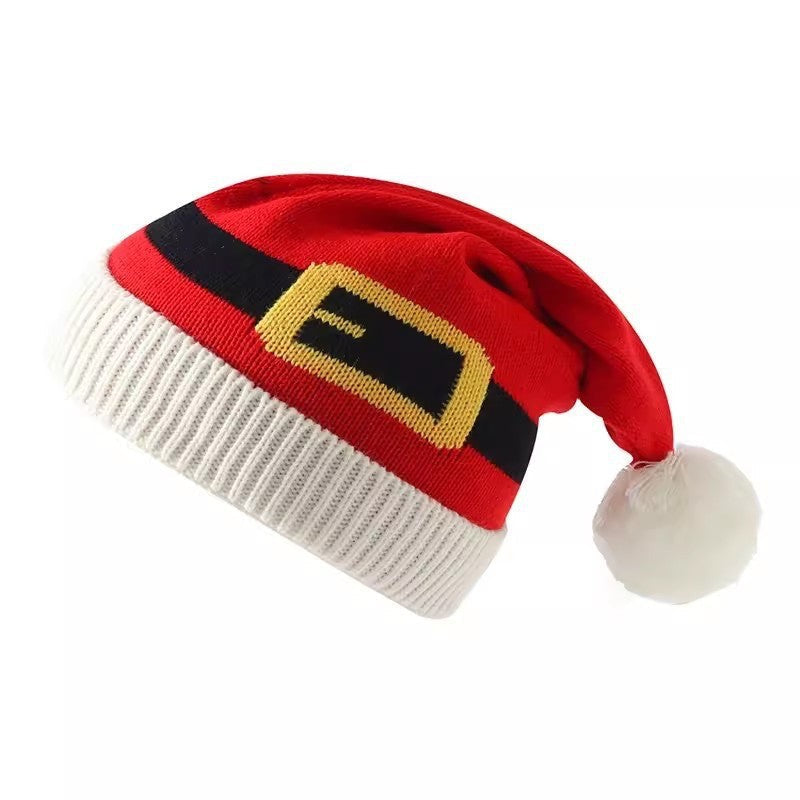 Winter Cable Knit Christmas Beanie Hat With Pom