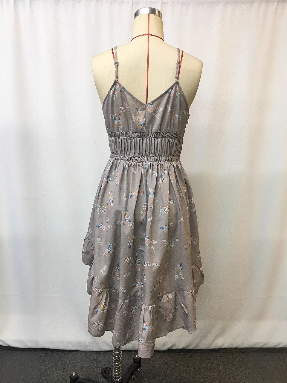 Vintage Floral Irregular Hem Summer Dress
