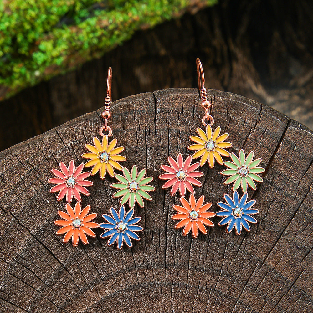 Trendy Ethnic Style Tassel Earrings Colorful Jewelry