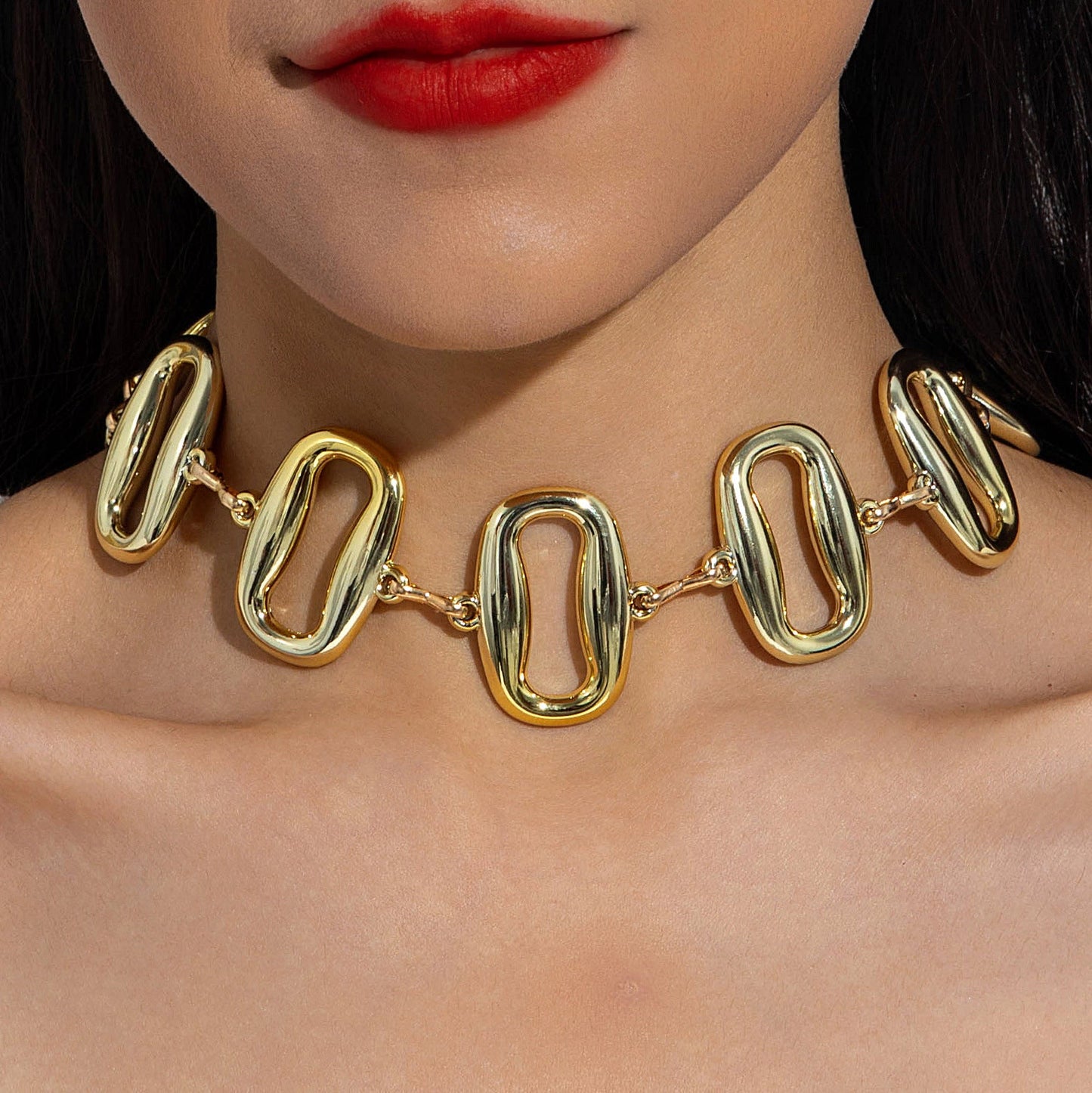 Trendy Ccb Letter Choker Necklace With Handmade Pearl Bow