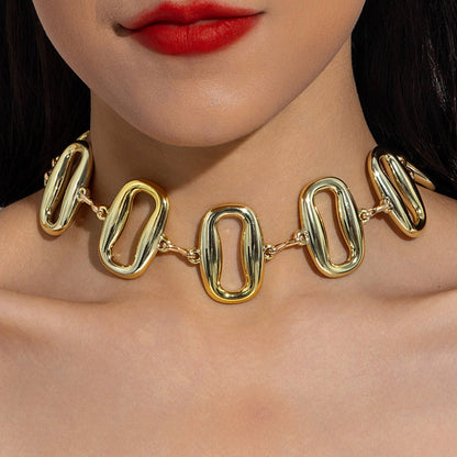 Trendy Ccb Letter Choker Necklace With Handmade Pearl Bow