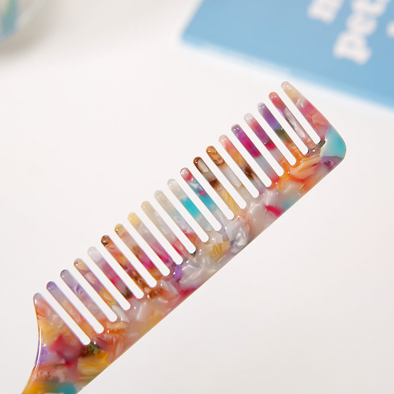 Simple Marble Acetate Sectioning Hair Comb
