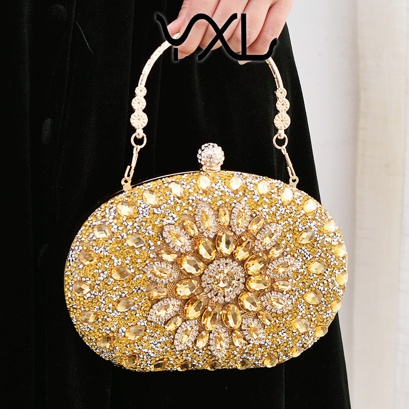 Luxury Rhinestone Evening Clutch Bag for Parties