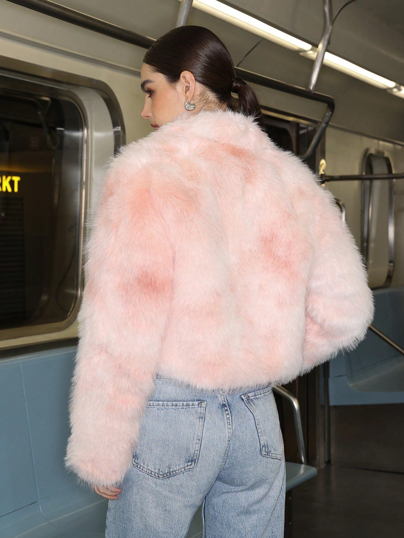 Stylish Faux Fur Collar Jacket Cozy Casual Winter Outerwear