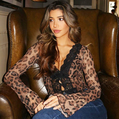 Trendy Floral Lace Cardigan T-Shirt for Women
