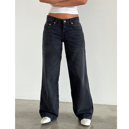 Vintage Low Rise Wide Leg Denim Jeans