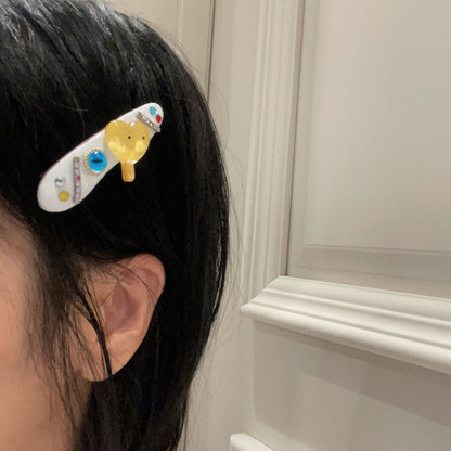 Cute Cartoon Print Resin Hair Clip