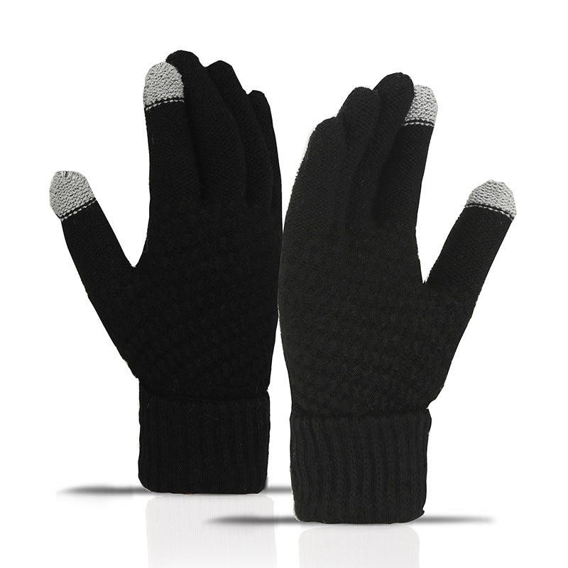 Touchscreen Winter Gloves Cute Casual Warm Knitted Mittens