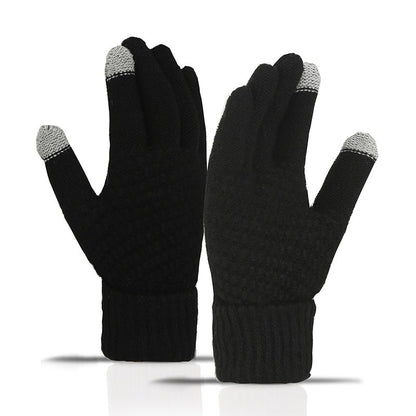 Touchscreen Winter Gloves Cute Casual Warm Knitted Mittens