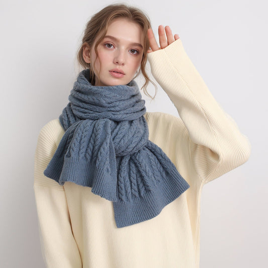 2+ Solid Color Twist Knit Scarves