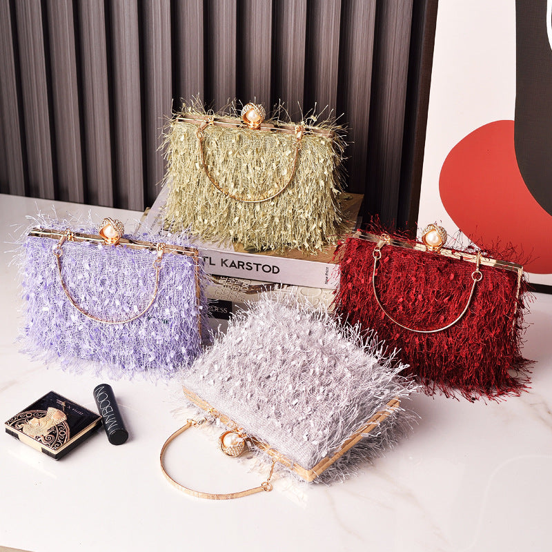 Trendy Boho Fringe Evening Handbag Stylish Party Purse