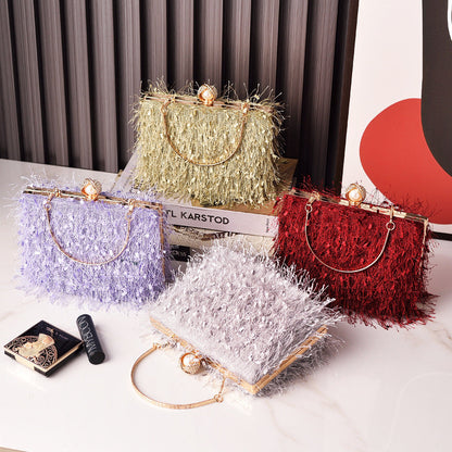 Trendy Boho Fringe Evening Handbag Stylish Party Purse