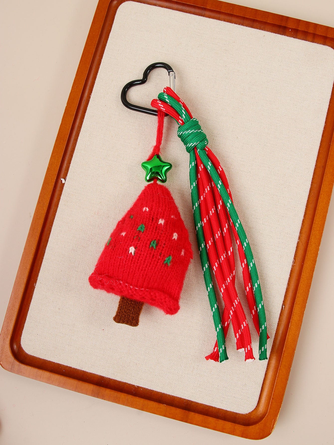 Creative Knit Beanie Christmas Theme Bag Charm