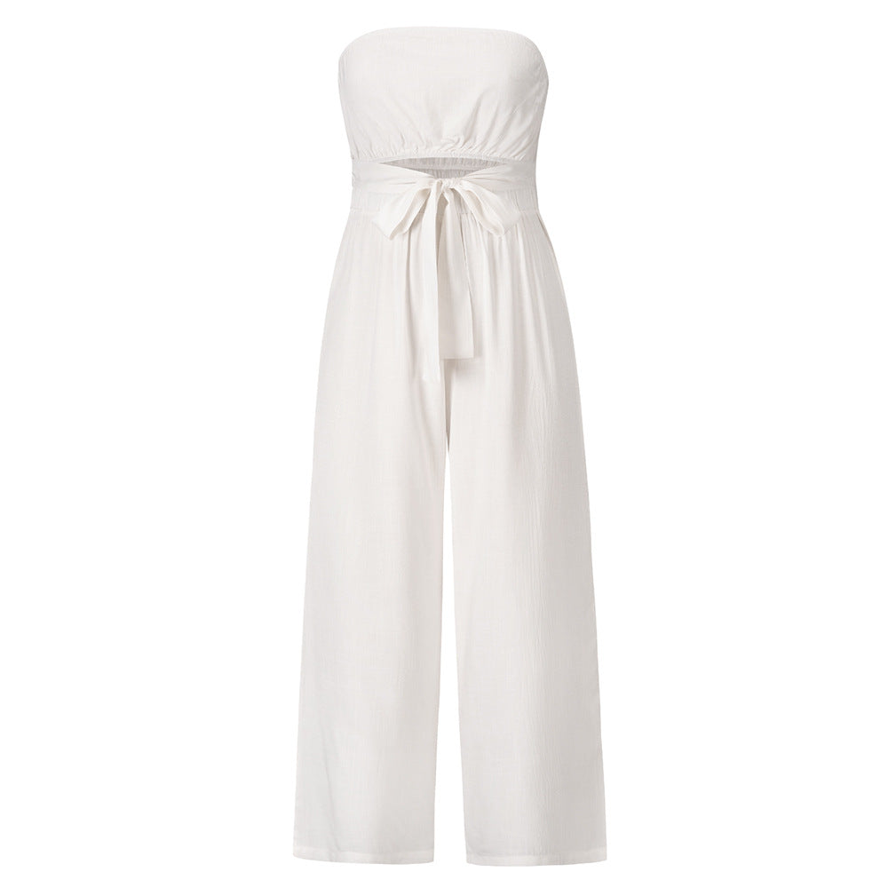 Casual Fashion Suit Sexy Backless Slim Jumpsuit