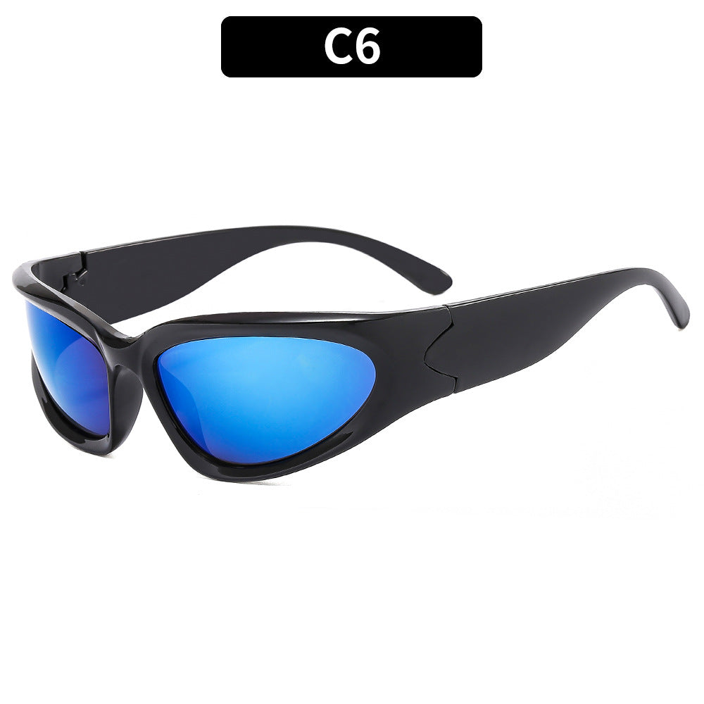 Trendy Y2K Oval Frame Sunglasses with UV400 Protection