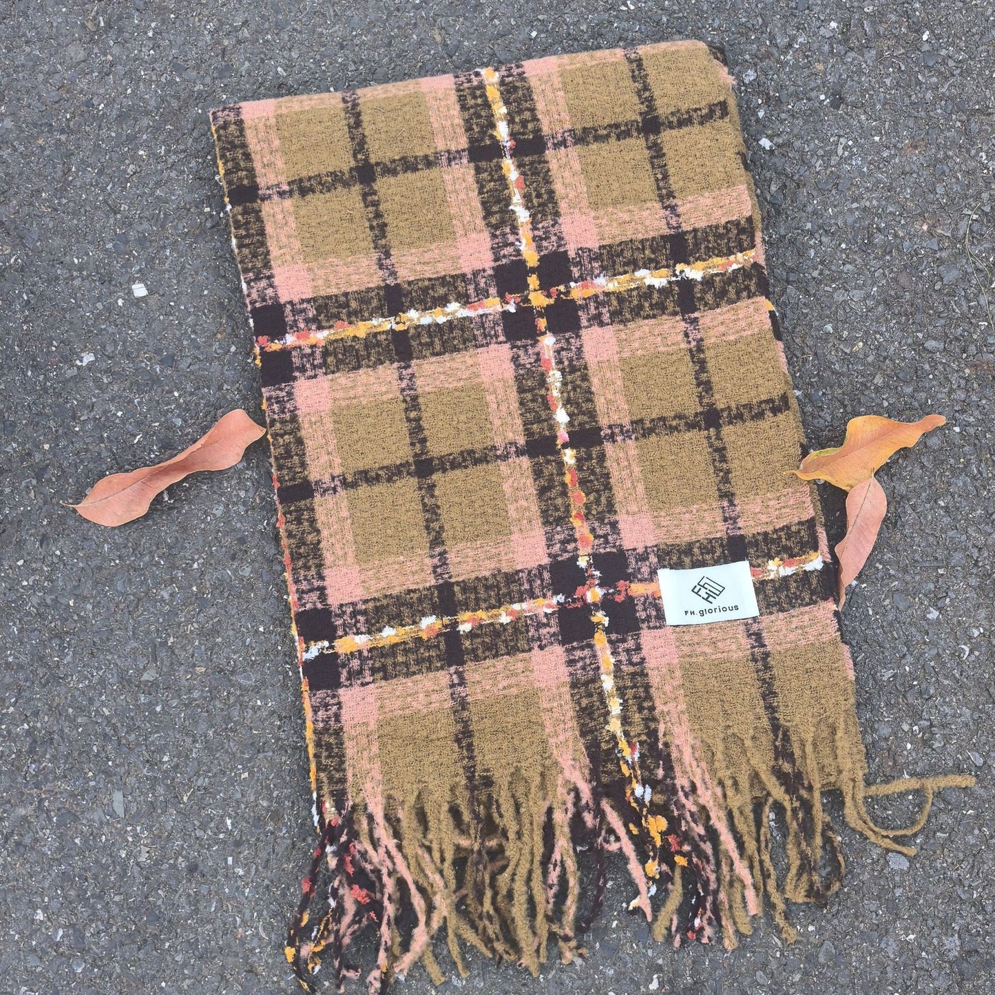 Classic Plaid Thicken Warm Christmas Theme Shawl