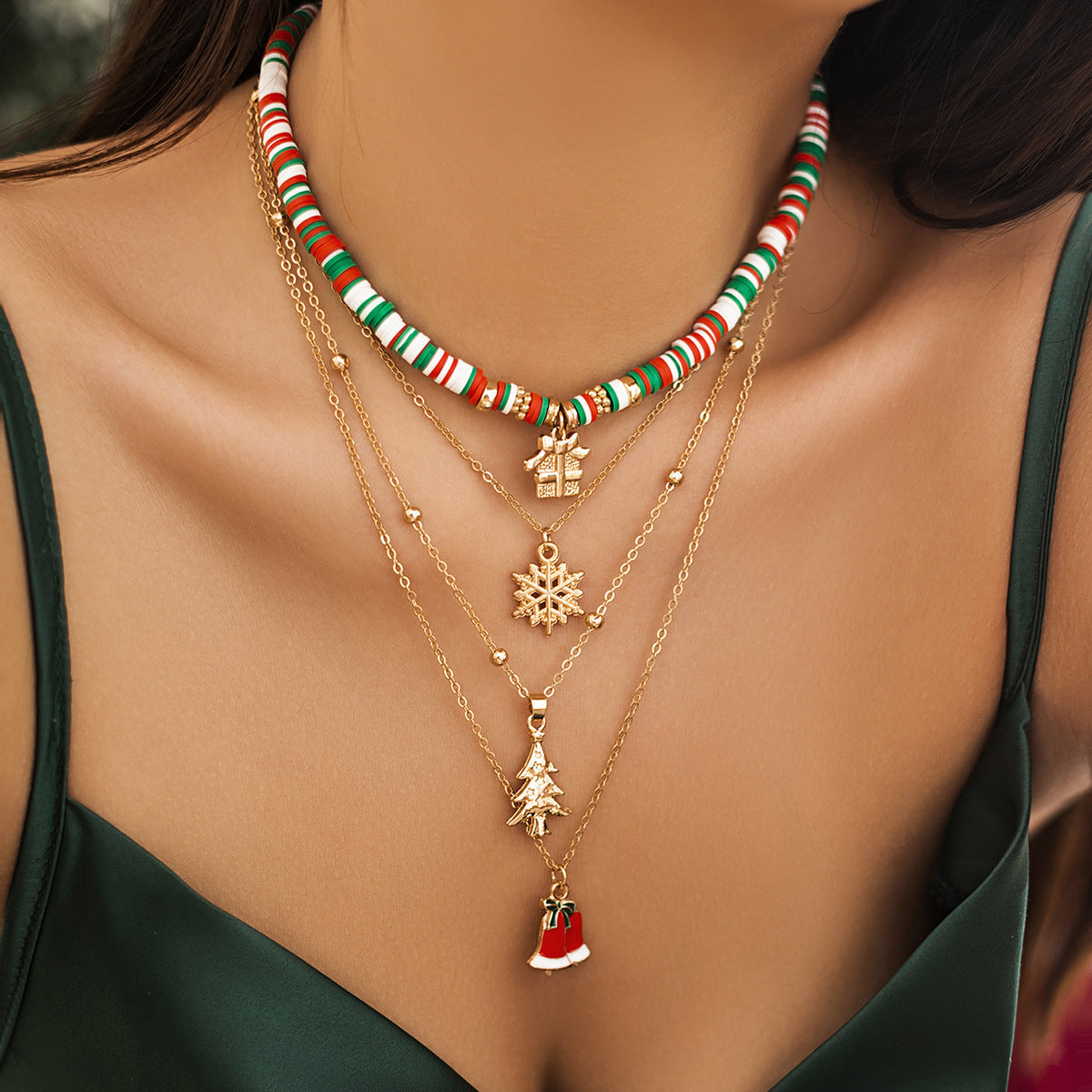 Christmas Snowman Choker Necklace for Women