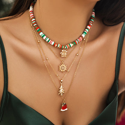 Christmas Snowman Choker Necklace for Women