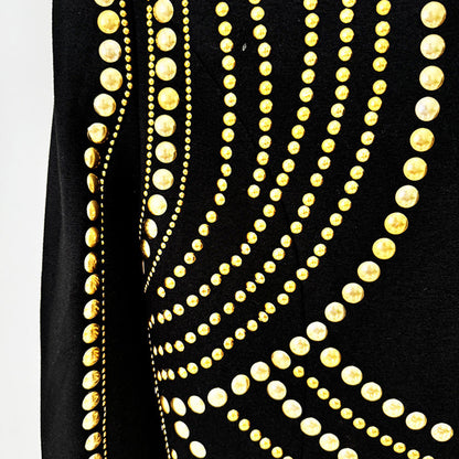 Floral Cotton Dress With Gold Foil Detailing