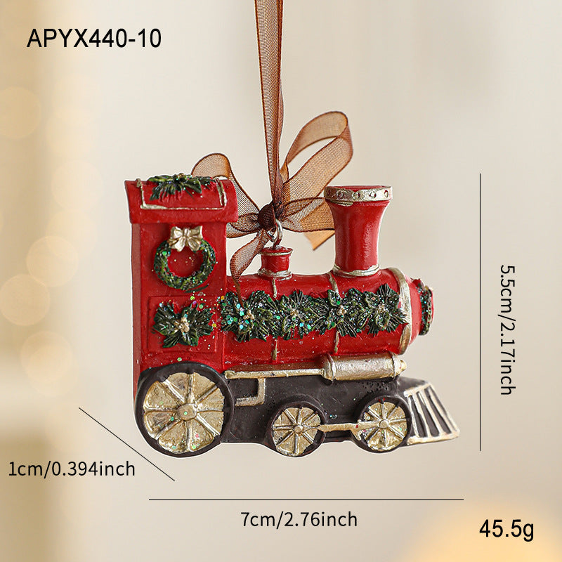 Colorful Resin Christmas Cartoon Hanging Ornament