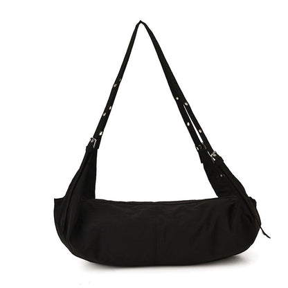 Chic Colorful Wrinkled Crossbody Bag Large Capacity Casual Tote
