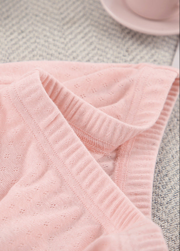 Two Piece Knit Lounge Set With Tie Front