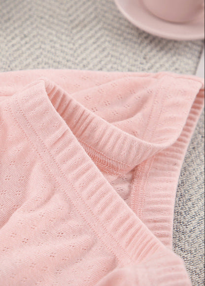 Two Piece Knit Lounge Set With Tie Front