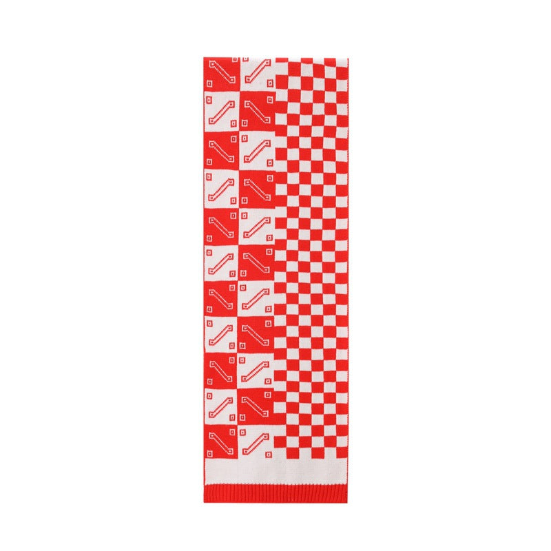 Minimalist Knit Plaid Cozy Soft Winter Scarf