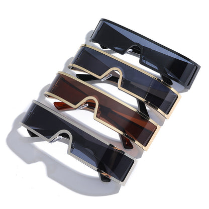 Futuristic Slim Frame Outdoor Sunglasses with UV Protection