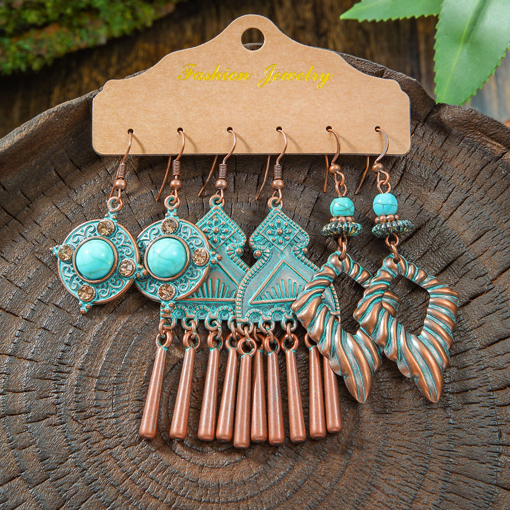 Bohemian Tassel Earrings Vintage Metal