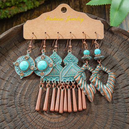 Bohemian Tassel Earrings Vintage Metal