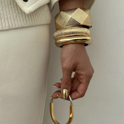 Stylish Chunky Wide Bangle Bracelet