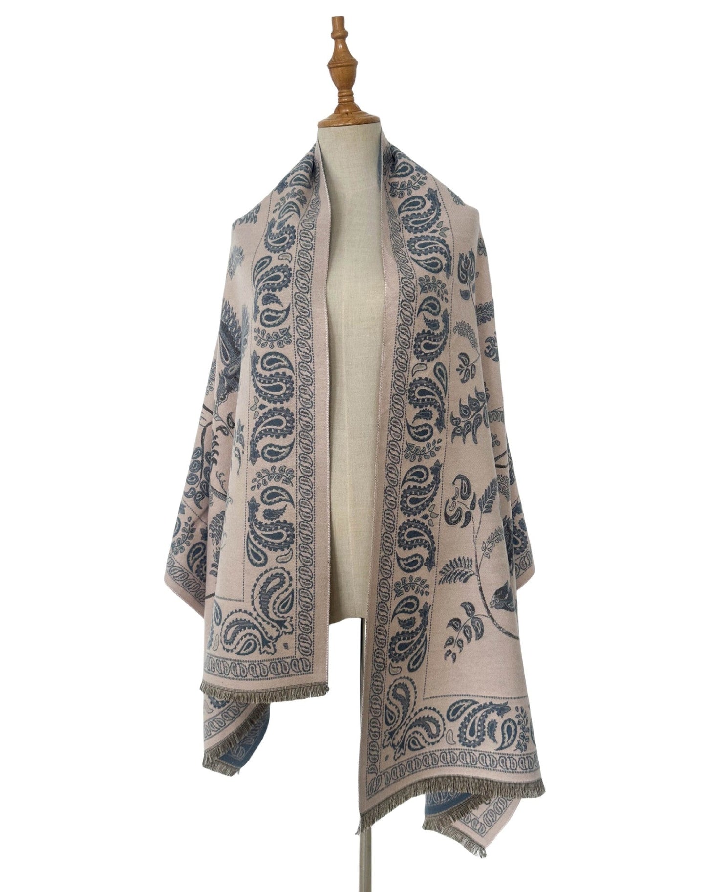 Soft Jacquard Cashew Flower Shawl Winter Scarf