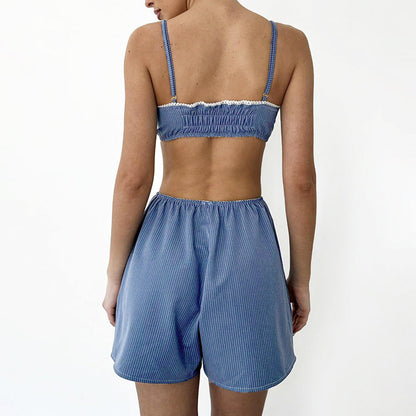Comfortable Striped Loungewear Set For Women