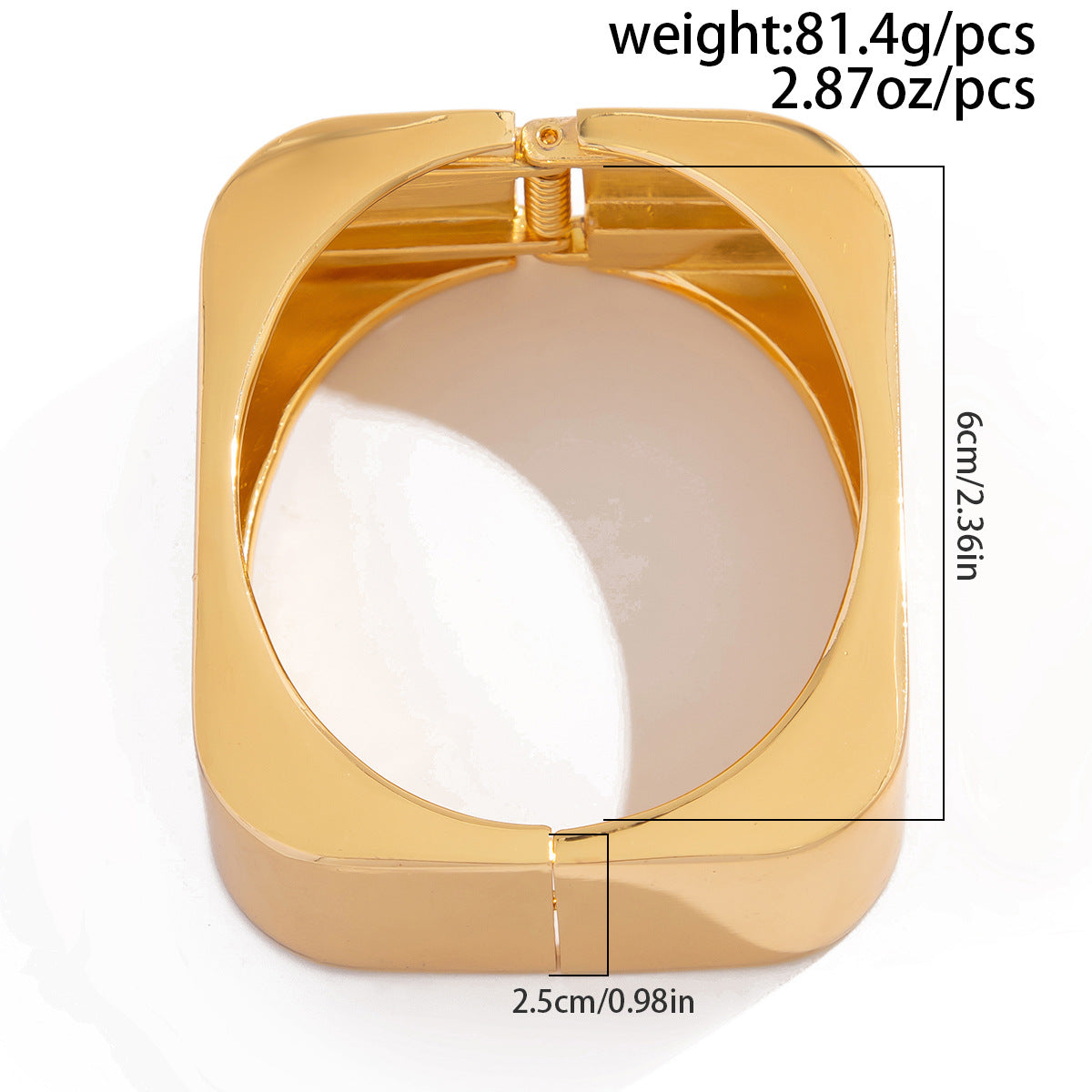 Trendy Geometric Metal Cuff Bracelet for Women