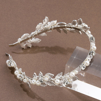 Alloy Leaf Hairband Baroque Bridal Hair Accessory