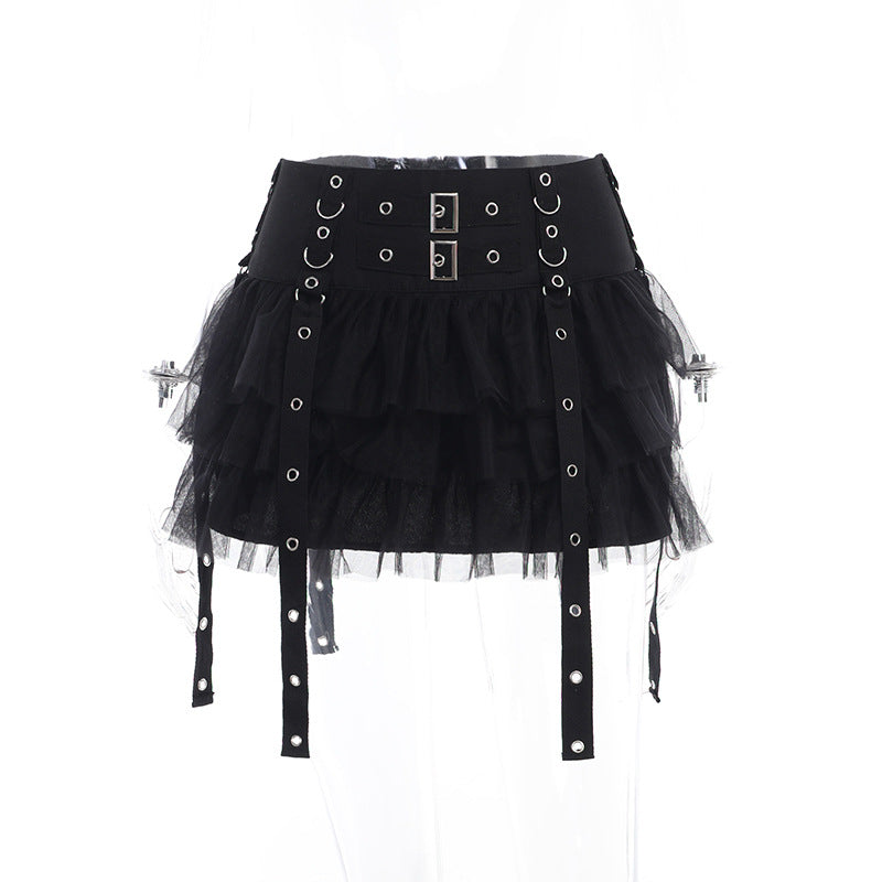 Black Cake Skirt Sexy Slim Fit for Trendy Casual Wear