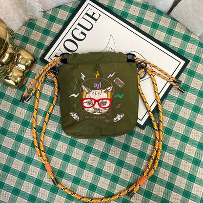 Mini Simple Embroidered Shoulder Bag